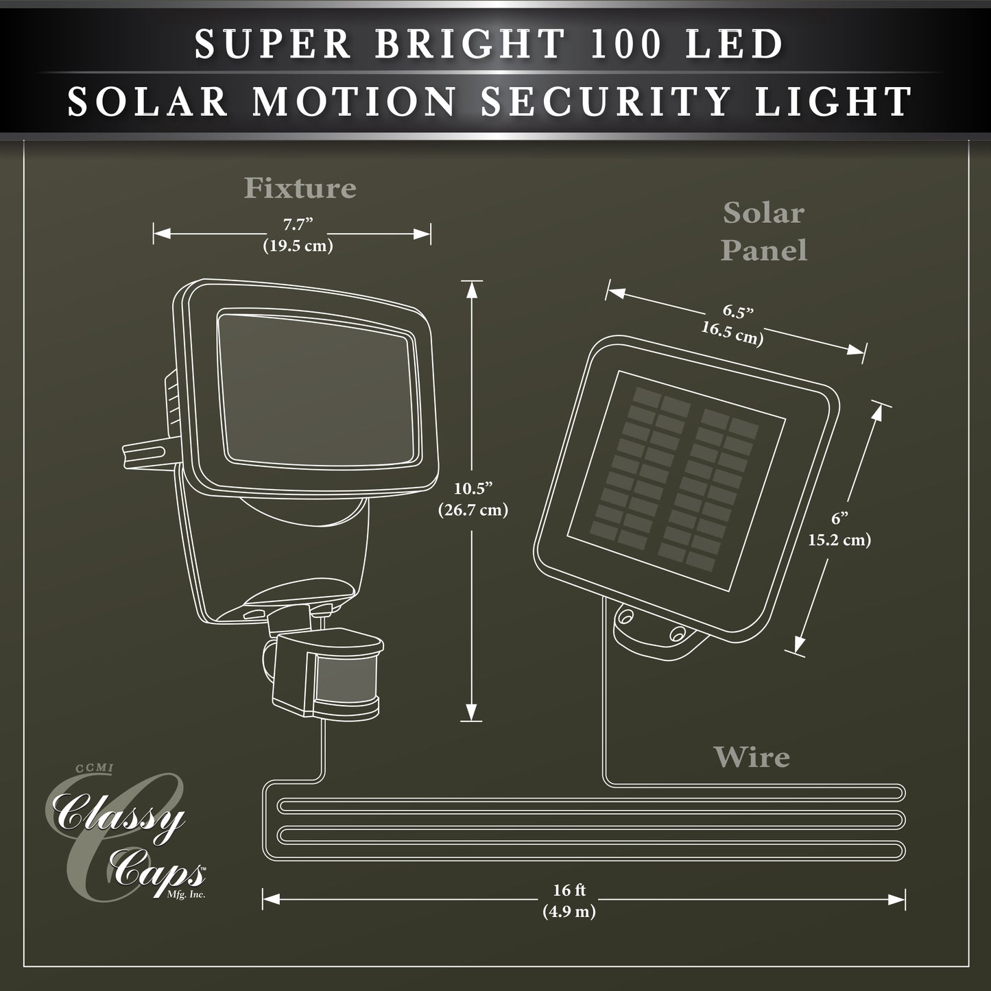 Super Bright 100 LED Solar Motion Security Light