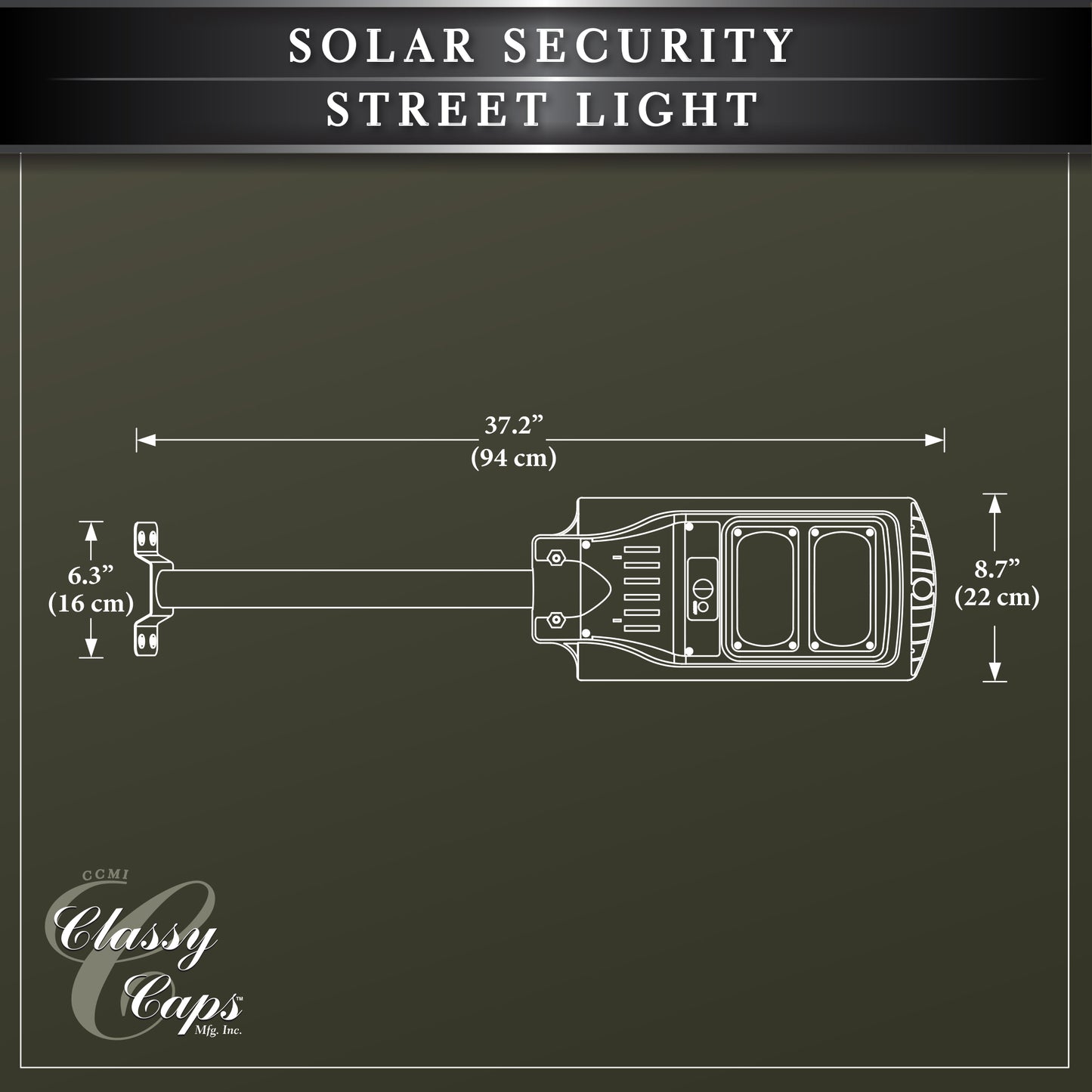 Solar Motion Sensor Security Street Light